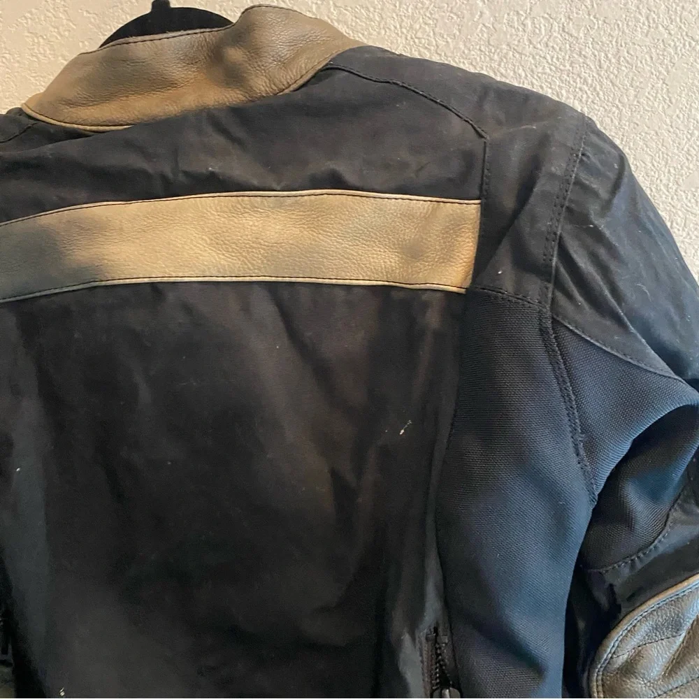 ICON Black and tan Motorcycle Jacket women’s small - Picture 14 of 16